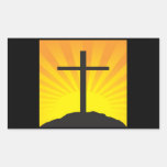 Easter Cross Rectangle Stickers