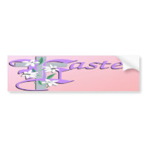 Easter Cross with Lilly Bumper Sticker