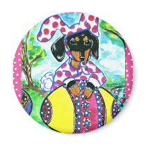 Easter Dachshund magnets