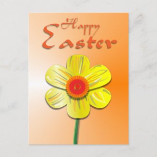 Easter Daffodil postcard