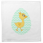 Easter Egg and Cute Chick. Printed Napkin