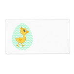 Easter Egg and Cute Chick. Shipping Label