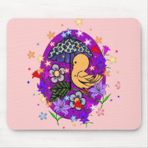 Easter Egg and Flowers Mouse Mats