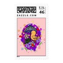 Easter Egg and Flowers postage by orsobear Easter Egg and Flowers postage