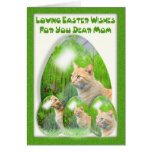 Easter Egg Card, with cats, Mom, Easter for Mom