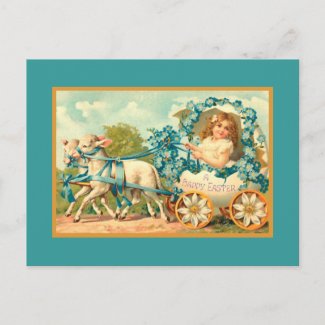 Easter Egg Carriage postcard