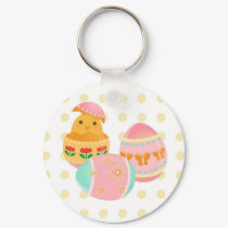 Easter Egg Chick Keychain