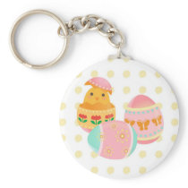 Easter Egg Chick Keychain