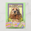 Easter Egg Cookies - Cocker Spaniel Post Card