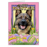 Easter Egg Cookies - German Shepherd Greeting Card