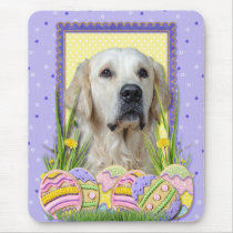 Easter Egg Cookies - Golden Retriever - Tebow Mousepad