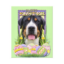 Easter Egg Cookies - Greater Swiss Mountain Dog Canvas Print