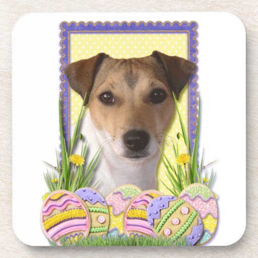 Easter Egg Cookies - Jack Russell Drink Coaster