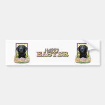 Easter Egg Cookies - Labrador - Black Bumper Sticker