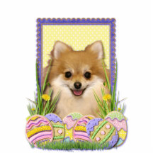 Easter Egg Cookies - Pomeranian Photo Cut Outs