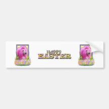 Easter Egg Cookies - Poodle - Pink Bumper Stickers