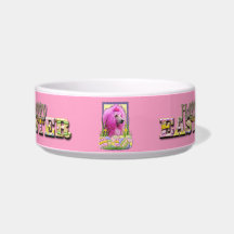 Easter Egg Cookies - Poodle - Pink Cat Water Bowl