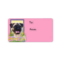 Easter Egg Cookies - Pug Address Label