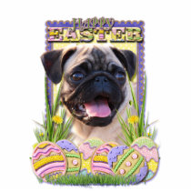 Easter Egg Cookies - Pug Photo Cut Outs
