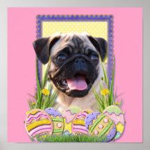 Easter Egg Cookies - Pug Print