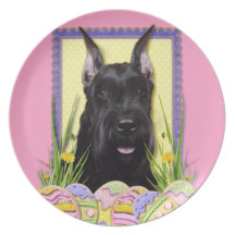 Easter Egg Cookies - Schnauzer Dinner Plate