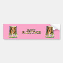 Easter Egg Cookies - Sheltie Bumper Sticker