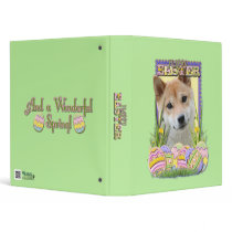 Easter Egg Cookies - Shiba Inu 3 Ring Binder