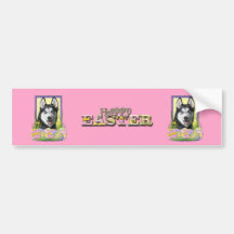 Easter Egg Cookies - Siberian Husky Bumper Sticker
