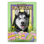 Easter Egg Cookies - Siberian Husky Greeting Cards