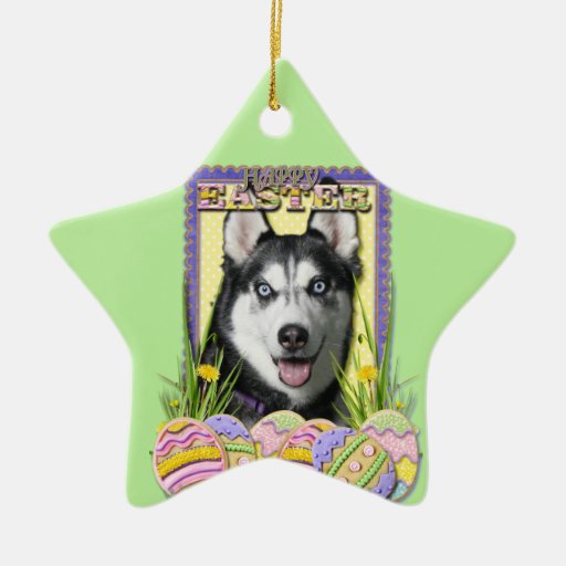 Easter Egg Cookies - Siberian Husky Ornaments