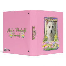 Easter Egg Cookies - West Highland Terrier 3 Ring Binder