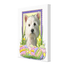 Easter Egg Cookies - West Highland Terrier Gallery Wrapped Canvas