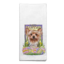 Easter Egg Cookies - Yorkshire Terrier Cloth Napkins