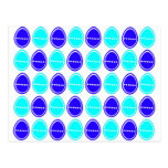 Easter Egg Egg-stra Postcard (Blue) postcards