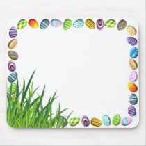 Easter Egg Frame Mouse Pad with Grass