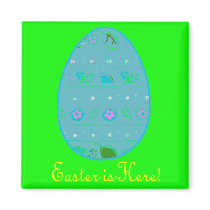 Easter Egg Greeting Fridge Magnets