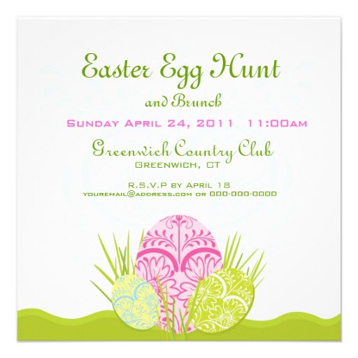Easter Egg Hunt and Brunch Invite (front side)