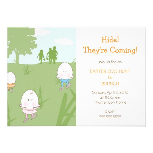 Easter Egg Hunt Invitation (front side)