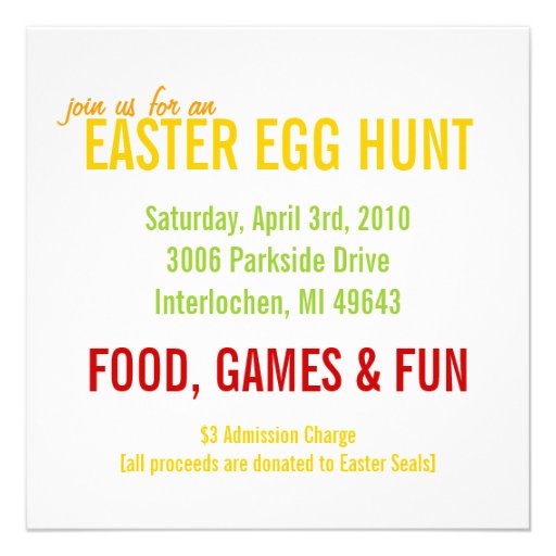 Easter Egg Hunt Invitation