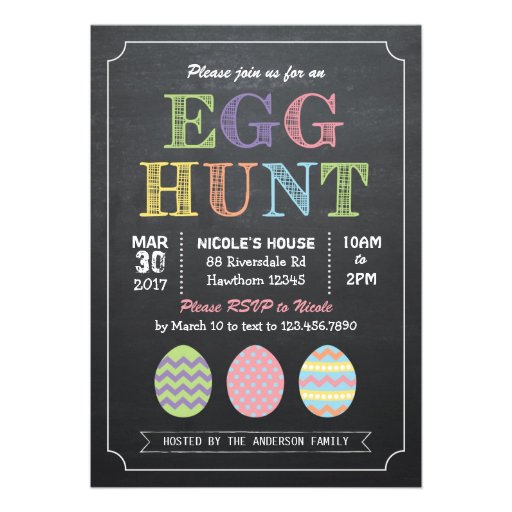 Easter Egg Hunt Invitation / Egg Hunt Invitation (front side)