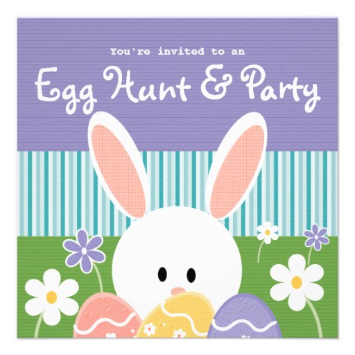 Easter Egg Hunt Invitations (front side)
