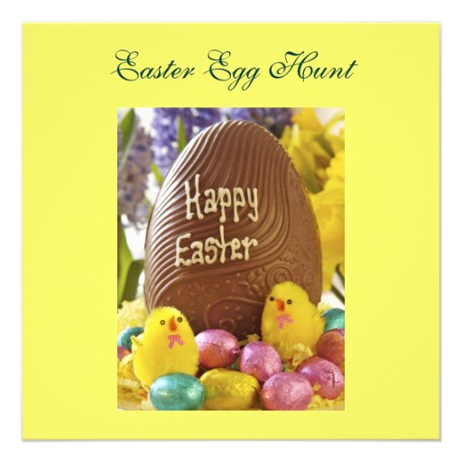 Easter Egg Hunt Party Invitation (front side)