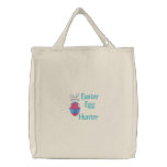 Easter Egg Hunter Embroidered Tote Bag