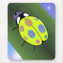 Easter Egg Ladybug mousepads