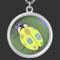 Easter Egg Ladybug necklaces