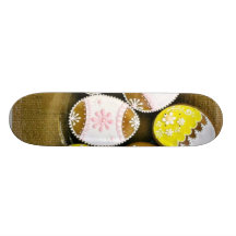 Easter Egg Shaped Biscuits On The Plate Skate Deck