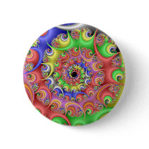 Easter Egg Spiral Fractal Pinback Button