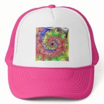 Easter Egg Spiral Fractal Mesh Hat