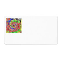 Easter Egg Spiral Fractal Custom Shipping Labels
