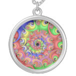 Easter Egg Spiral Fractal Pendant